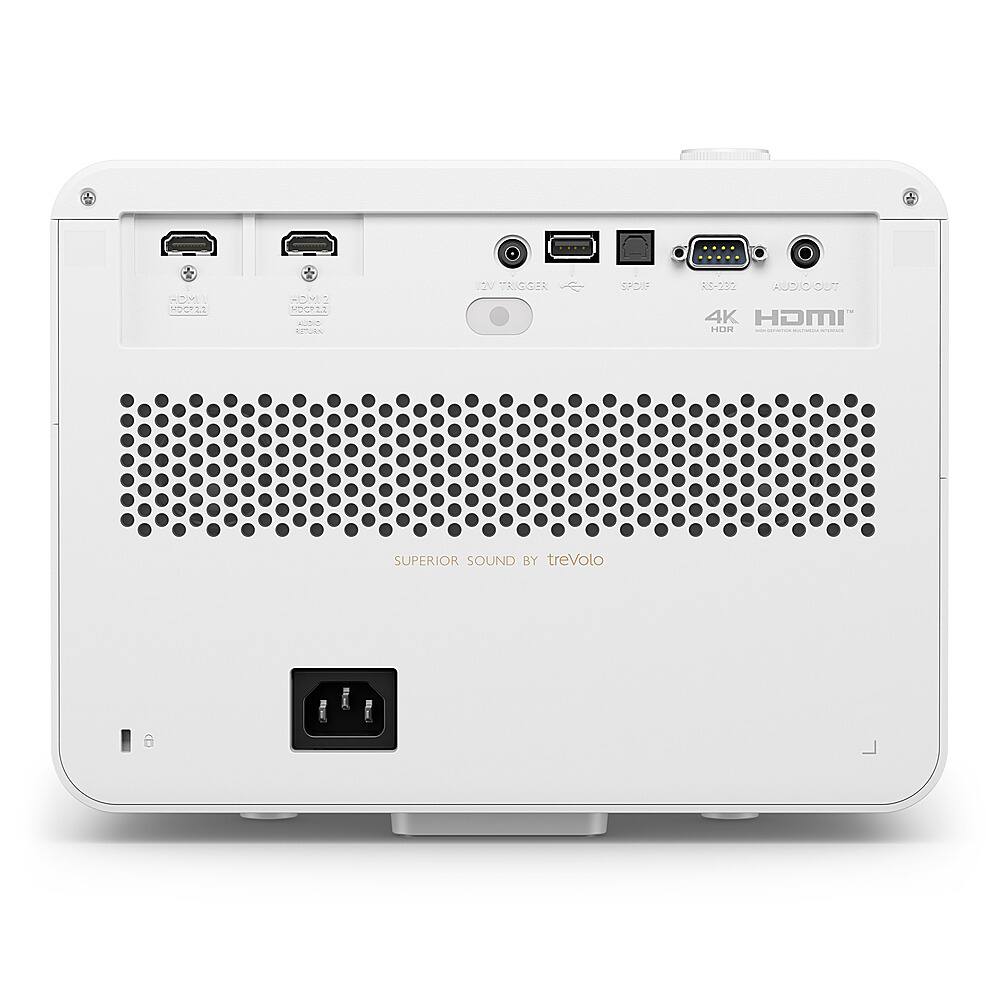 Back View: BenQ - X3100i 4K HDR 4LED    Gaming Projector - White