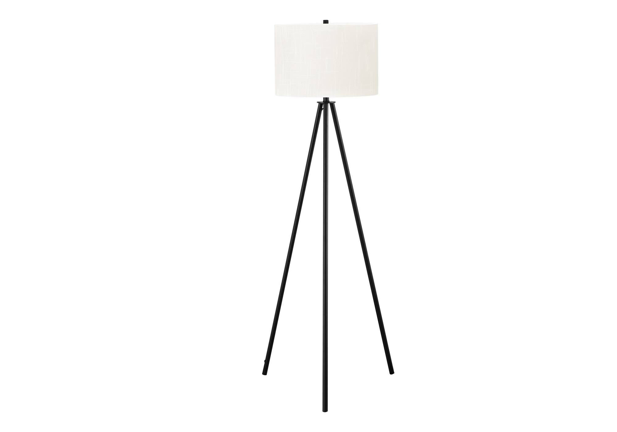 Angle. APRILSOUL - Lighting 63inh Floor Lamp Black Metal Ivory / Cream Shade Contemporary - Black.
