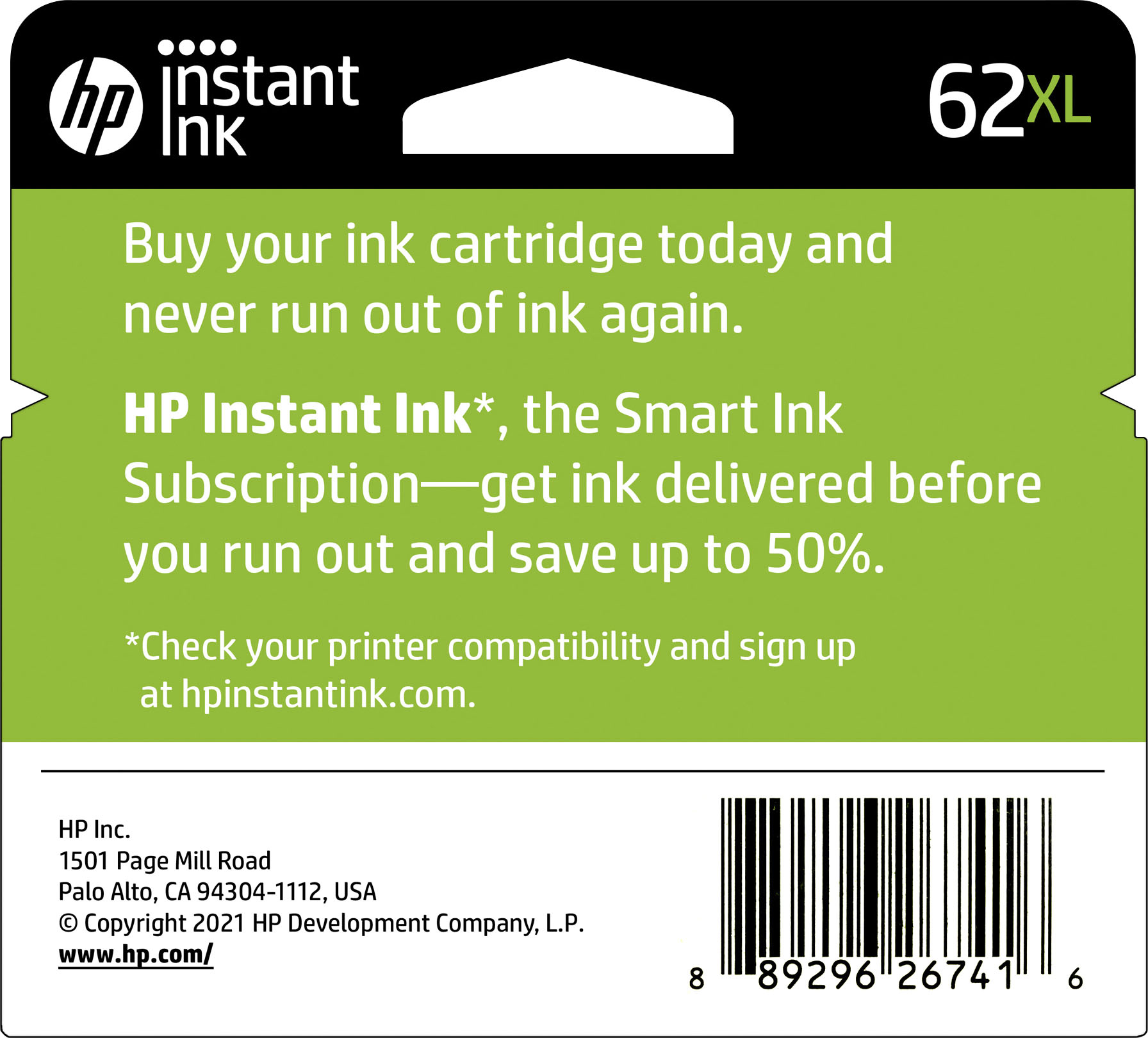 HP 62 XL Combo Pack of 5 Ink Cartridges @ $109.75