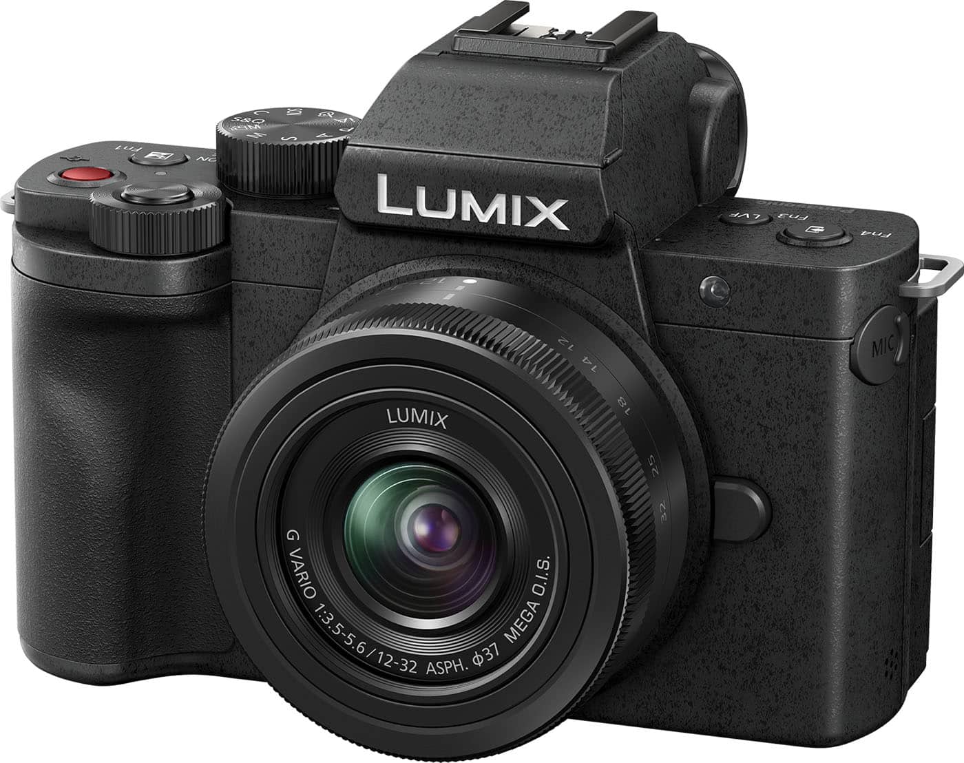 Angle. Panasonic - LUMIX G100 Mirrorless Camera for Photo, 4K Video and Vlogging, 12-32mm Lens - Black.