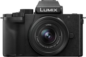 Panasonic - LUMIX G100 Mirrorless Camera for Photo, 4K Video and Vlogging, 12-32mm Lens - Black - Front_Zoom