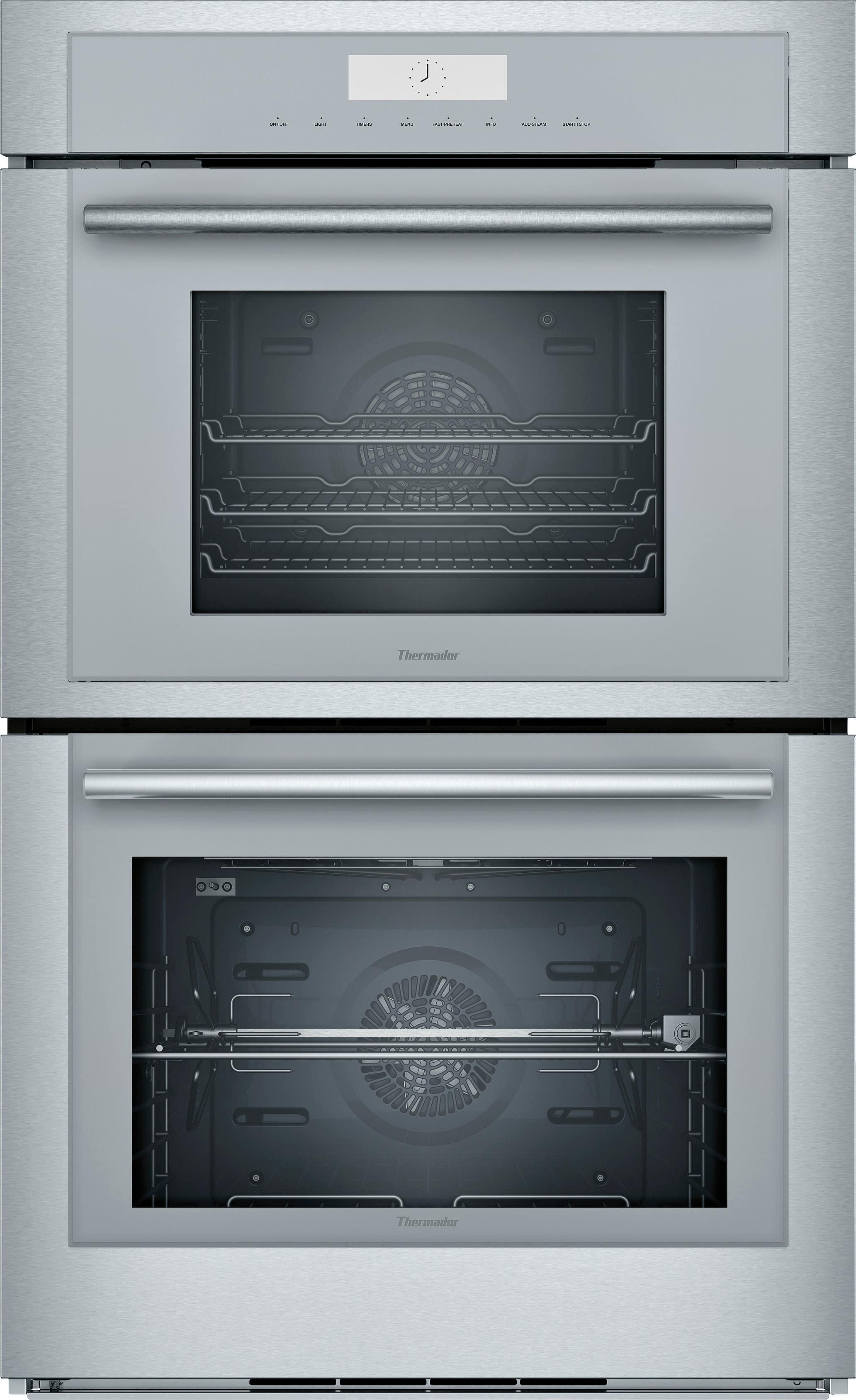Thermador - Masterpiece Series 30" Built-In Double Electric Steam and Convection Wall Oven with Wifi - Stainless Steel - Front_Zoom