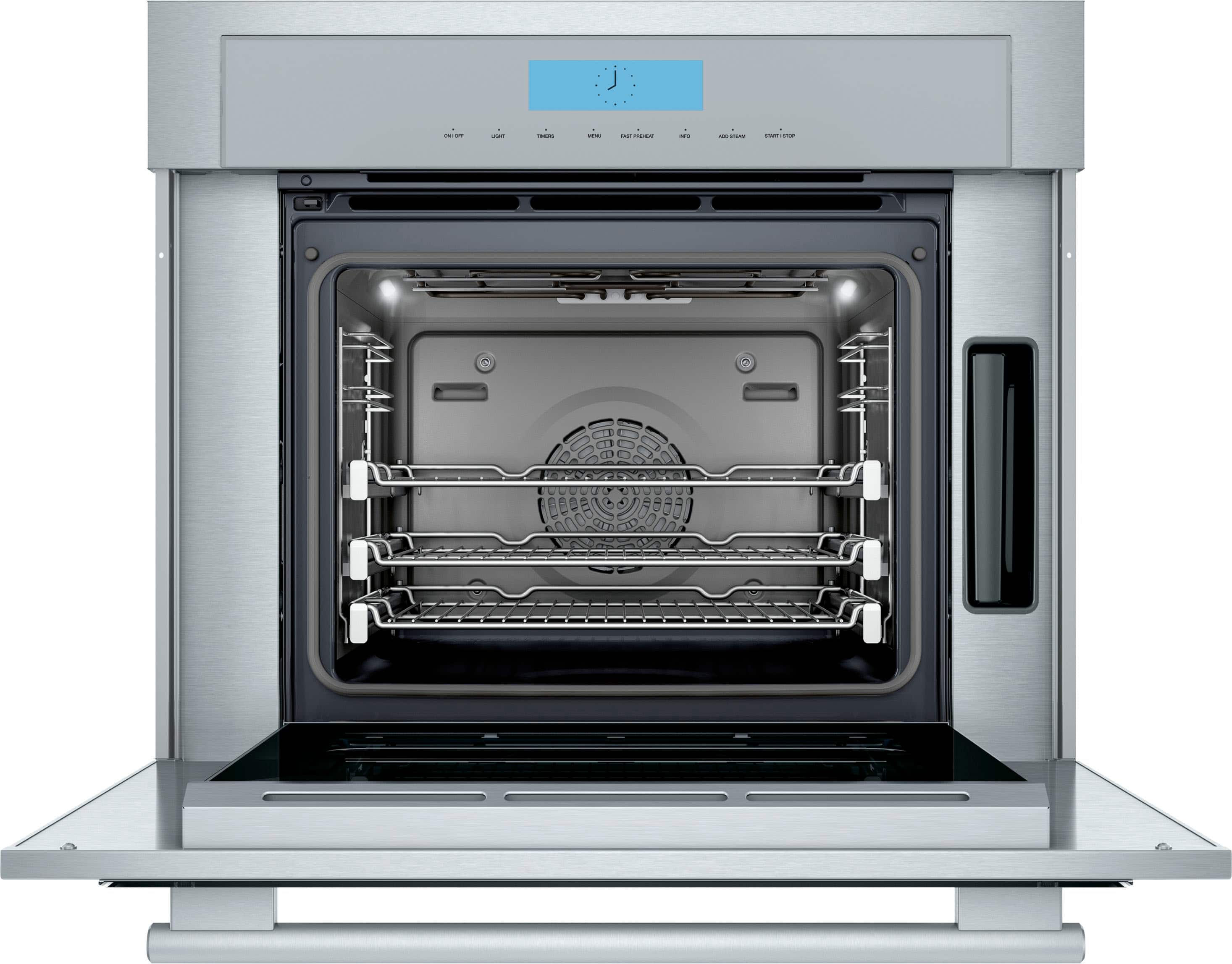 Alt View 1. Thermador - Masterpiece Series 30" Built-In Single Electric Steam Convection Wall Oven with Wifi - Stainless Steel.