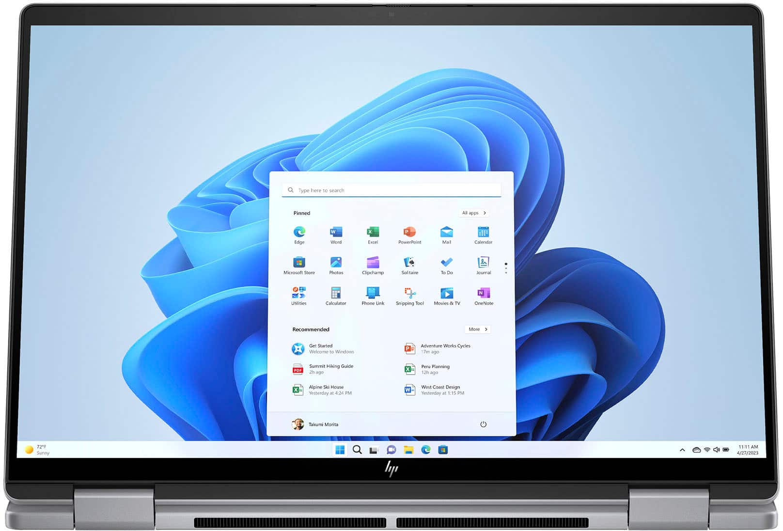 Alt View 3. HP - Envy 2-in-1 14" Wide Ultra XGA Touch-Screen Laptop - Intel Core Ultra 7 - 32GB Memory - 1TB SSD - Meteor Silver.