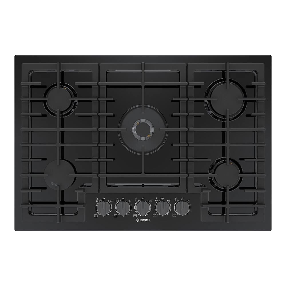 Bosch - 800 Series 30" Built-In Gas Cooktop with 5 burners with FlameSelect - Black Stainless Steel