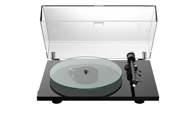 Front. Pro-Ject - T2 W Wi-Fi Streaming Turntable - Black.