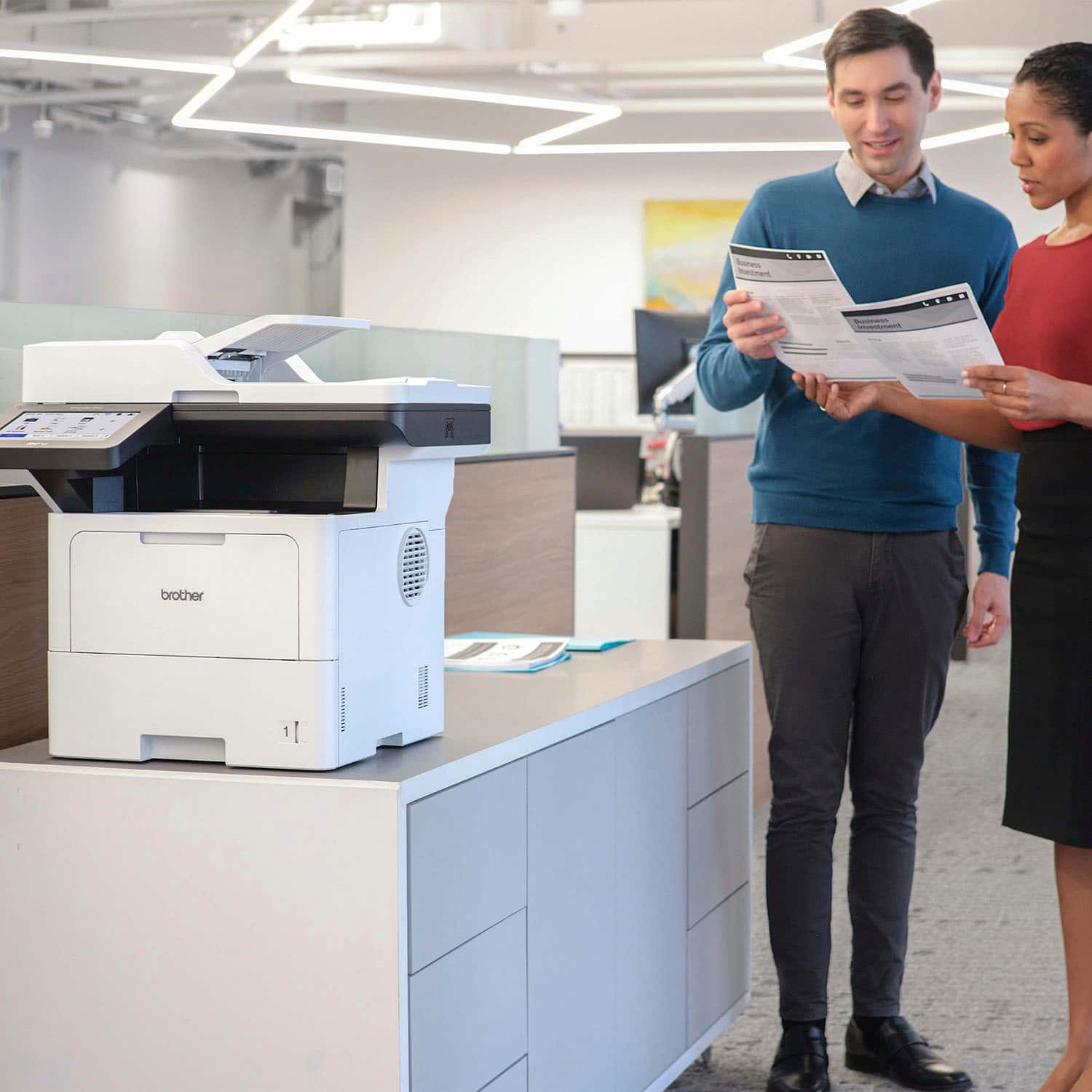 Alt View 11. Brother - MFC-L6810DW Wireless Black-and-White All-in-One Laser Printer - White/Gray.