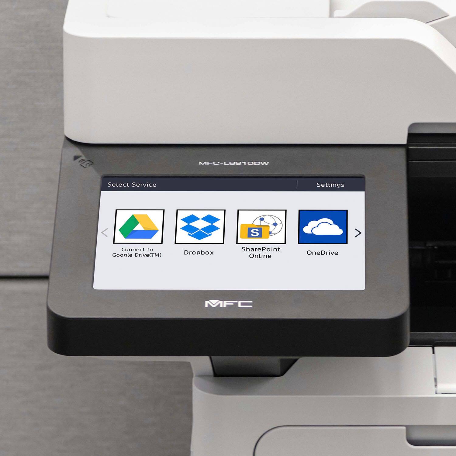 Alt View 14. Brother - MFC-L6810DW Wireless Black-and-White All-in-One Laser Printer - White/Gray.
