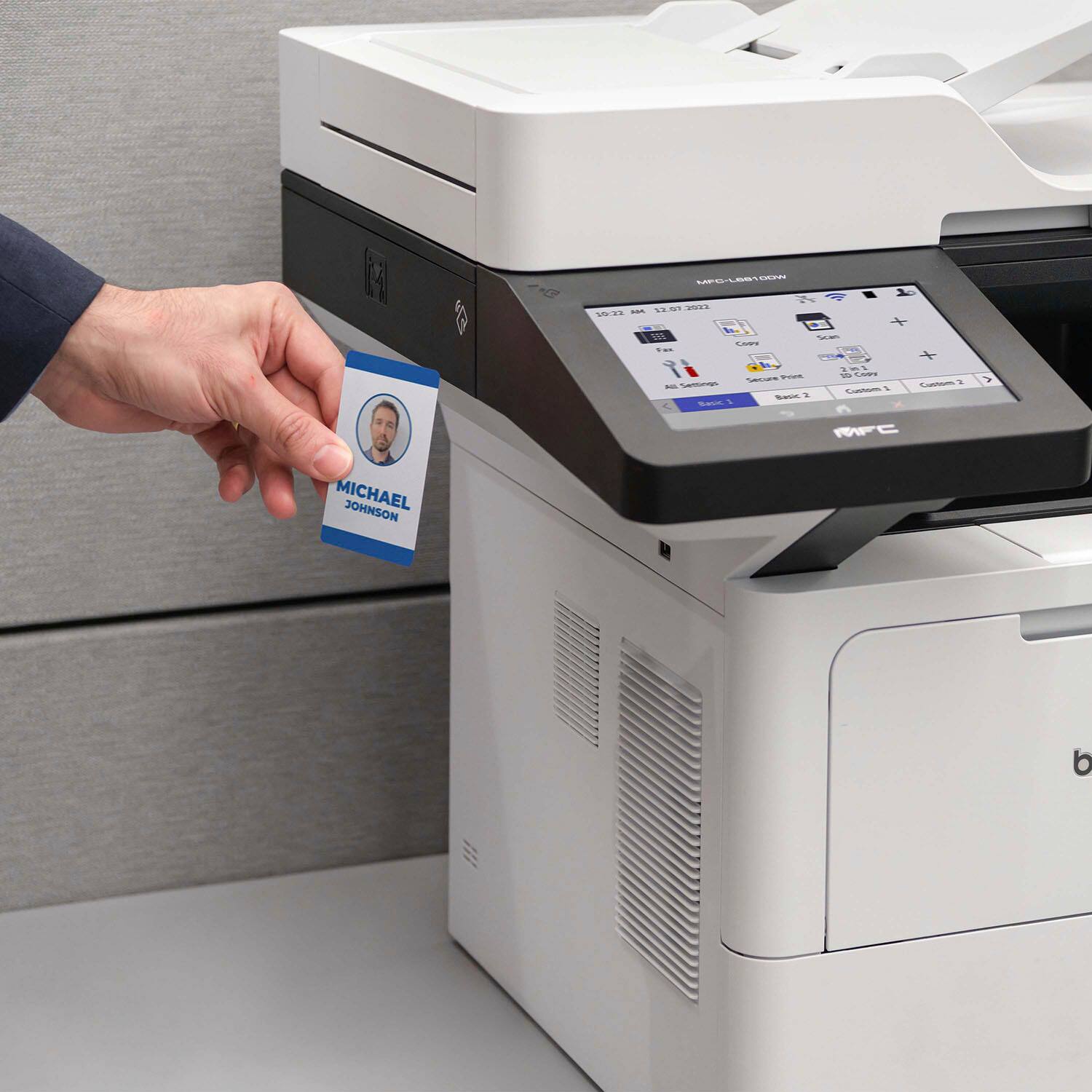 Alt View 19. Brother - MFC-L6810DW Wireless Black-and-White All-in-One Laser Printer - White/Gray.