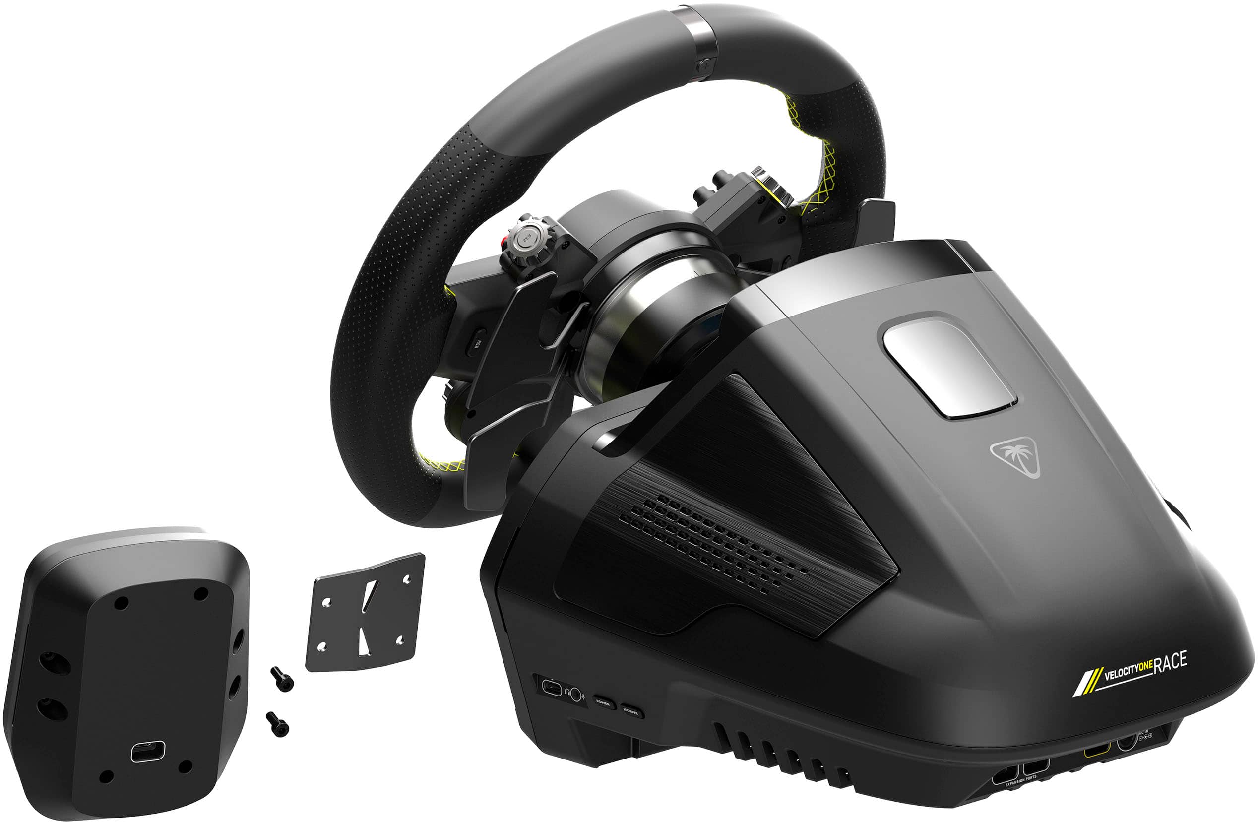 Back. Turtle Beach - Turtle Beach VelocityOne Race Wheel & Pedal System for Xbox Series X|S, Windows PCs – Force Feedback, & Three Pedals - Black.