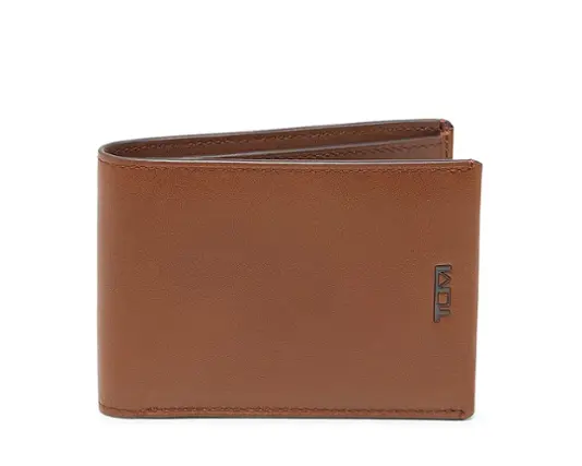 Front. TUMI - Nassau Double Billfold - Cognac.