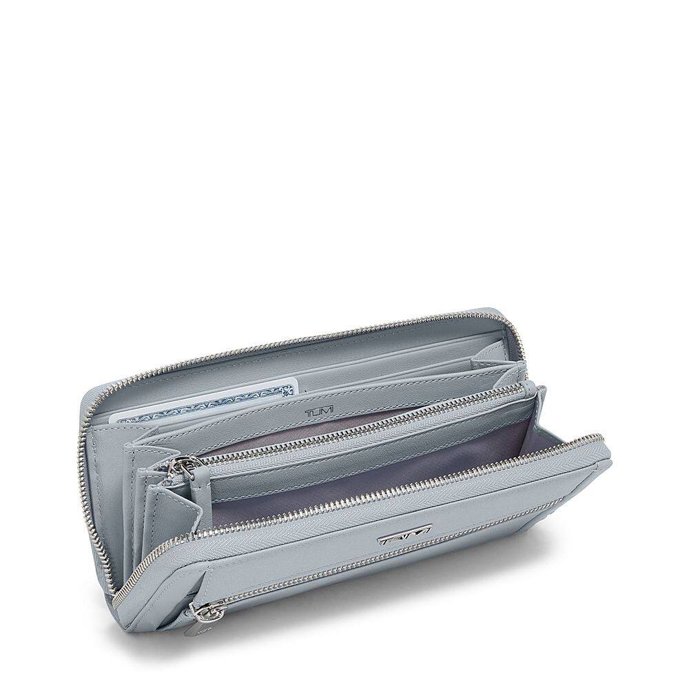 Angle View: TUMI - Voyageur Zip-Around Continental Wallet - Halogen Blue