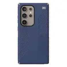 Front. Speck - Presidio2 Grip Case for Samsung Galaxy S24 Ultra - Coastal Blue.