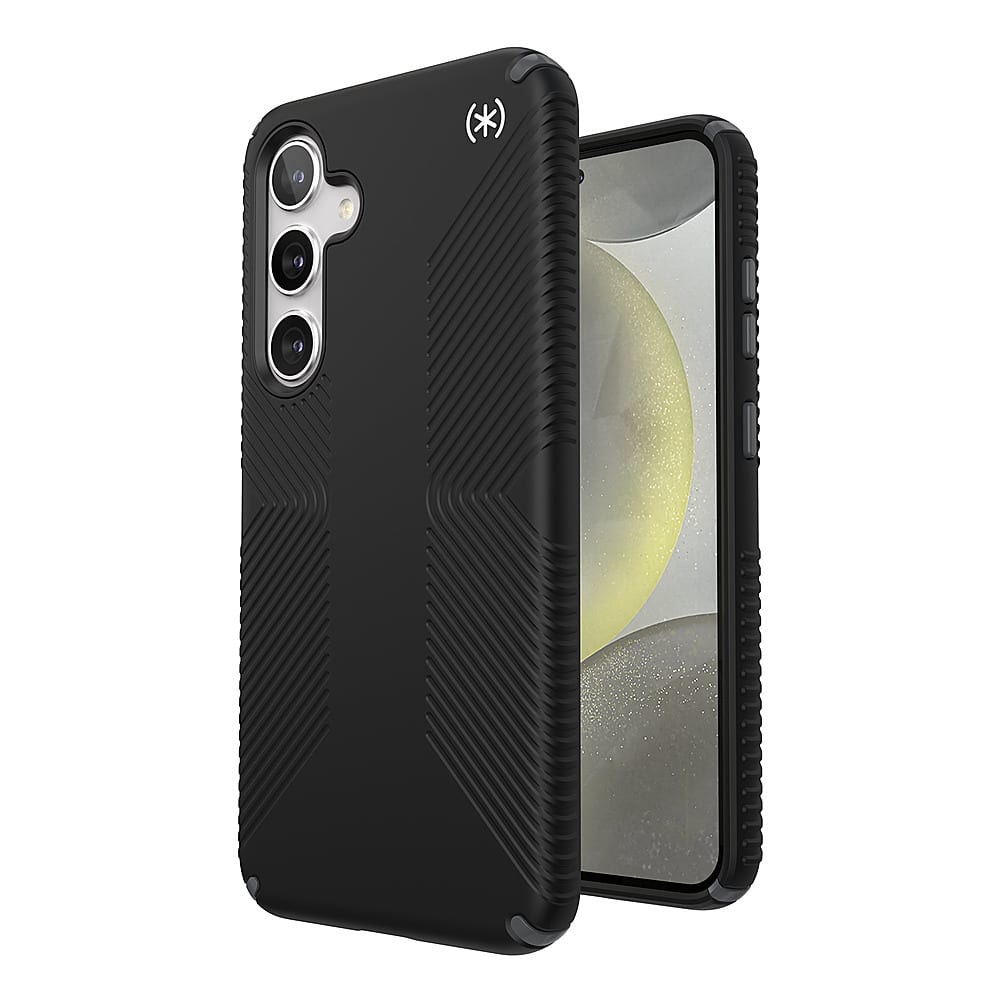 Angle. Speck - Presidio2 Grip Case for Samsung Galaxy S24+ - Black.