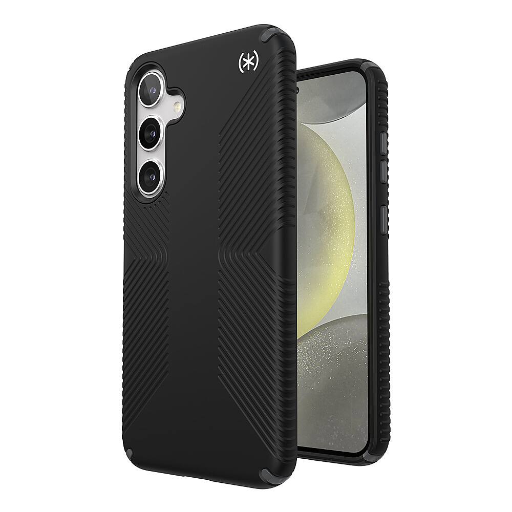 Angle. Speck - Presidio2 Grip Case for Samsung Galaxy S24+ - Black.