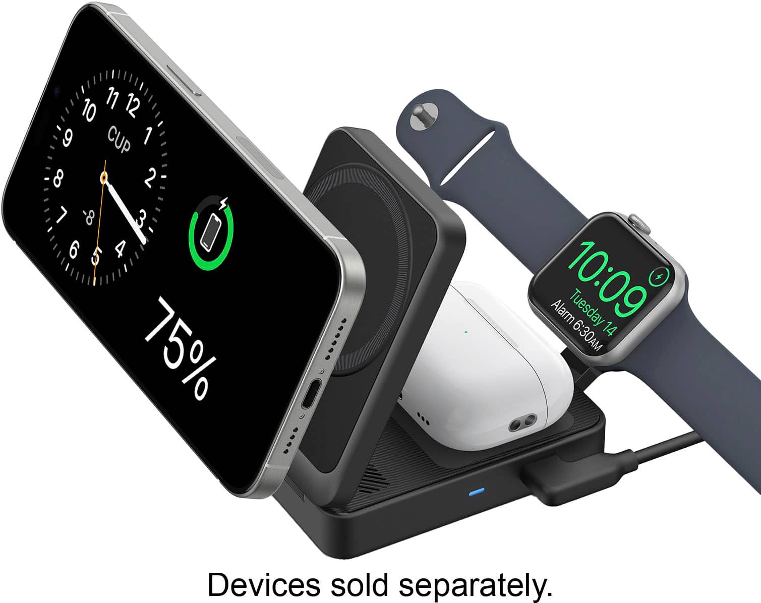 10 11 12 9 CUP 1 8 2 J 7 -8 3 6 5 4 75% 10:09 + Alarm Tuesday 14 6:30AM Devices sold separately.