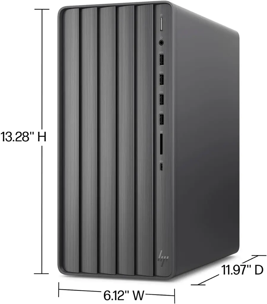 Alt View 5. HP - Envy Desktop - Intel Core i7 - 32GB Memory - NVIDIA GeForce RTX 4060 - 1TB SSD - Black.