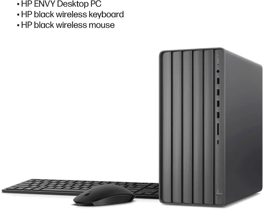 Alt View 6. HP - Envy Desktop - Intel Core i7 - 32GB Memory - NVIDIA GeForce RTX 4060 - 1TB SSD - Black.