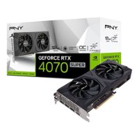 PNY - GeForce RTX 4070 SUPER 12GB Overclocked GDDR6X PCI Express 4.0  Graphics Card with Dual Fan - Black - Front_Zoom