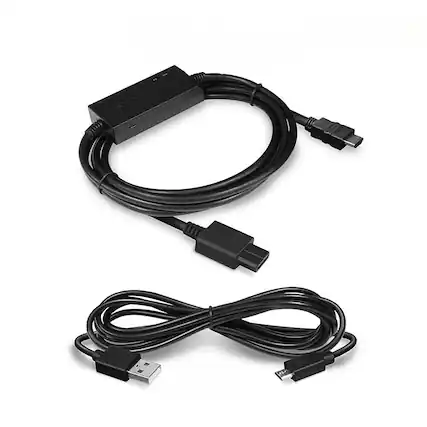 Front. Hyperkin - 3-in-1 HDTV Cable for GameCube/N64/Super NES - Black.