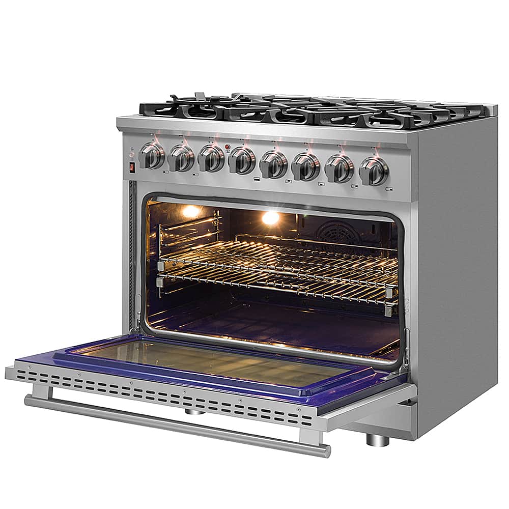 Alt View 1. Forno Appliances - Massimo 5.36 Cu. Ft. Freestanding Dual Fuel Range - Stainless steel.