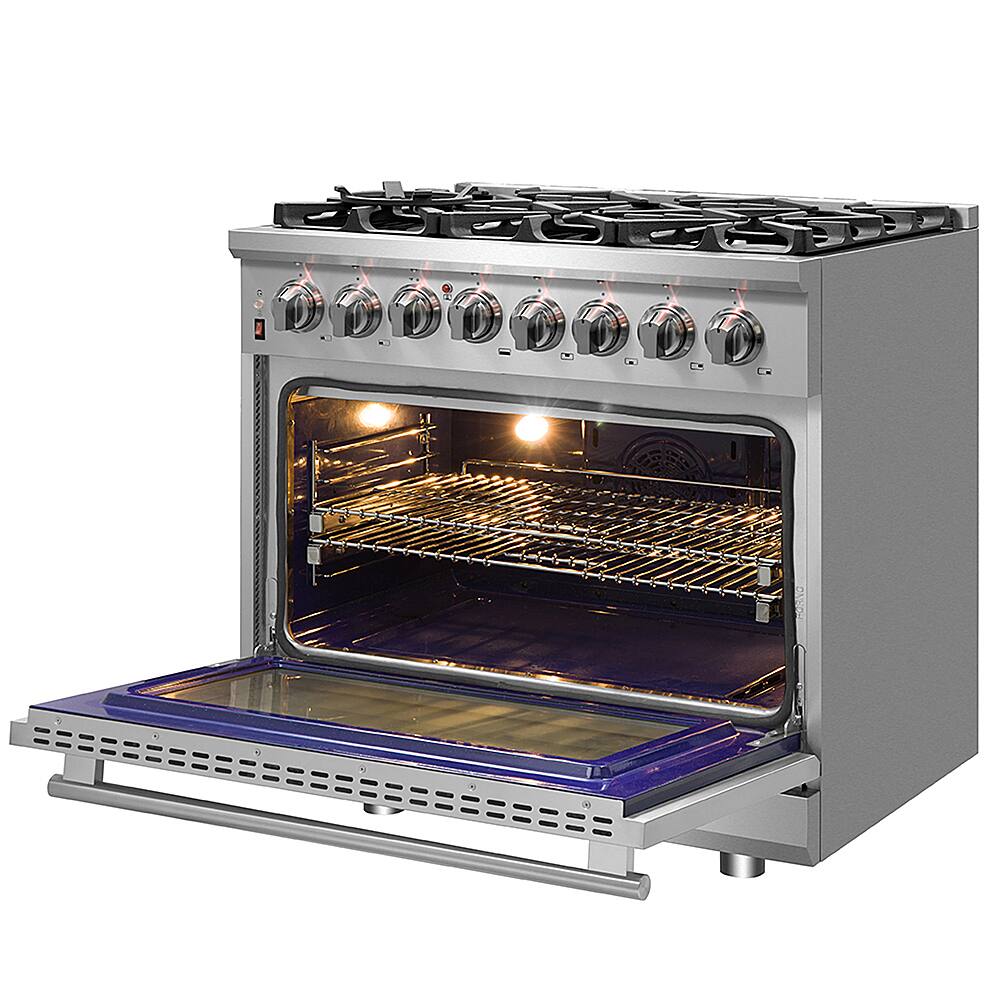Alt View 1. Forno Appliances - Massimo 5.36 Cu. Ft. Freestanding Dual Fuel Range - Stainless steel.