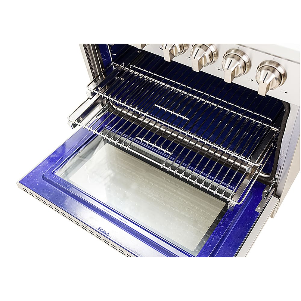 Alt View 2. Forno Appliances - Massimo 5.36 Cu. Ft. Freestanding Dual Fuel Range - Stainless steel.