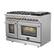 Angle. Forno Appliances - Massimo 6.58 Cu. Ft. Freestanding Dual Fuel Range - Stainless steel.