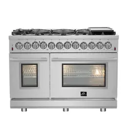 Forno Appliances - Massimo 6.58 Cu. Ft. Freestanding Dual Fuel Range - Stainless steel
