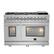 Front. Forno Appliances - Massimo 6.58 Cu. Ft. Freestanding Dual Fuel Range - Stainless steel.