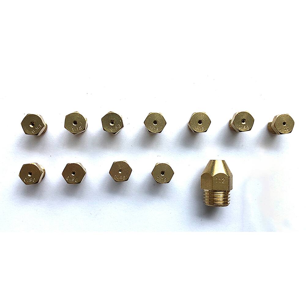 The image shows a row of gold nuts and bolts, with a total of 19 nuts and 1 bolt. The nuts are arranged in a neat row, with the bolt positioned slightly apart from the rest. The nuts are of varying sizes, and they are all gold in color. The arrangement of the nuts and the bolt creates an organized and visually appealing display.