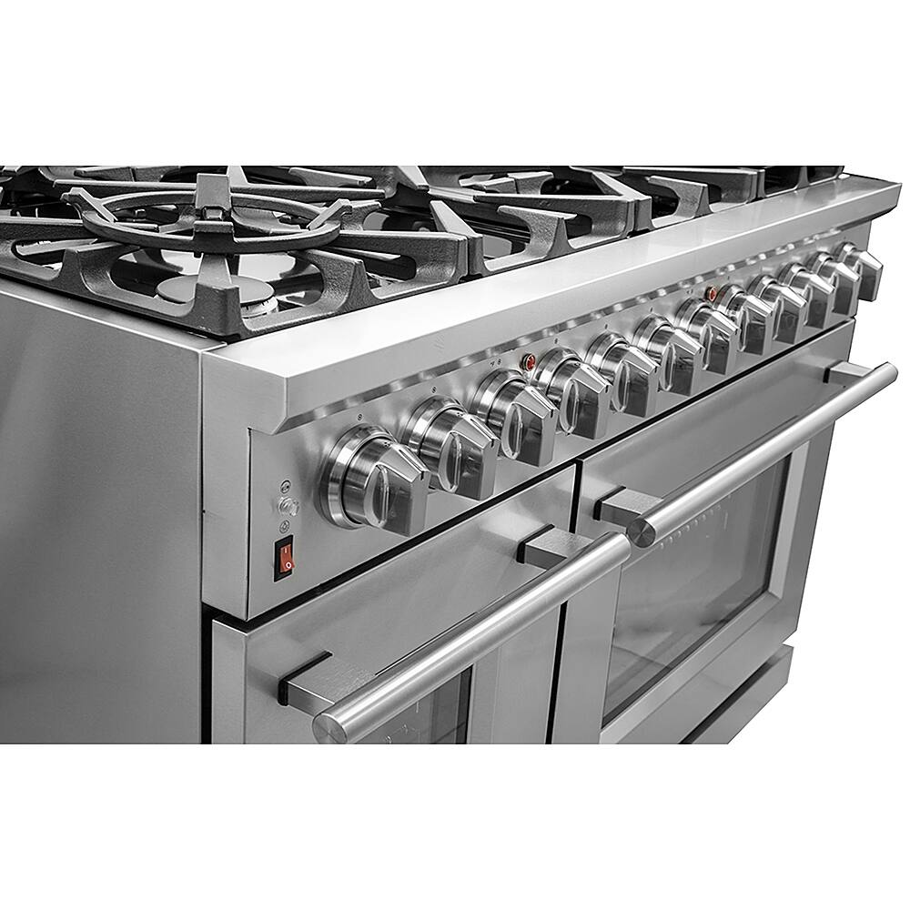 Alt View 15. Forno Appliances - Massimo 6.58 Cu. Ft. Freestanding Dual Fuel Range - Stainless steel.