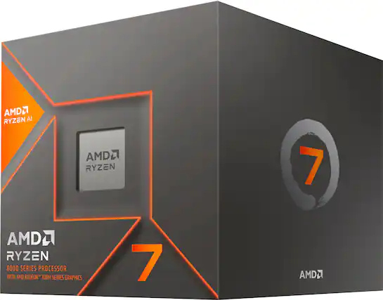 Front. AMD - Ryzen 7 8700G 8-core - 16-thread - 4.2 GHz (5.1 GHz Max Boost) Socket AM5 Unlocked Desktop Processor.