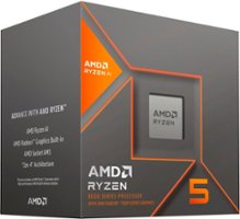 AMD - Ryzen 5 8600G 6-core - 12-thread – 4.3 GHz (5.0 GHz Max Boost) Socket AM5 Unlocked Desktop Processor - Silver - Alt_View_Zoom_1