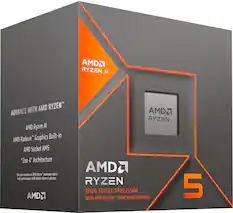 Alt View 1. AMD - Ryzen 5 8600G 6-core - 12-thread – 4.3 GHz (5.0 GHz Max Boost) Socket AM5 Unlocked Desktop Processor - Silver.