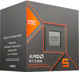 AMD - Ryzen 5 8600G 6-core - 12-thread – 4.3 GHz (5.0 GHz Max Boost) Socket AM5 Unlocked Desktop Processor - Silver