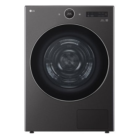LG - 7.8 Cu. Ft. Stackable Smart Electric Dryer with Ventless Heat Pump Technology - Black Steel