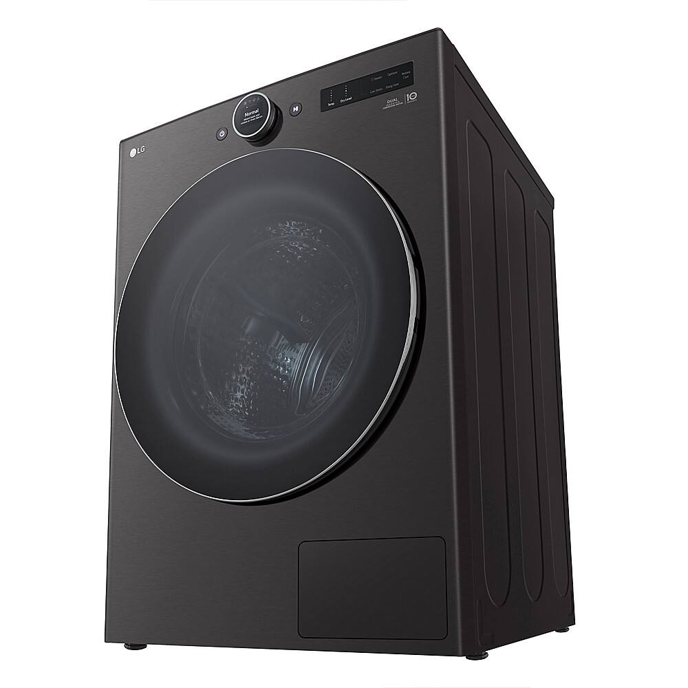 Alt View 12. LG - 7.8 Cu. Ft. Stackable Smart Electric Dryer with Ventless Heat Pump Technology - Black Steel.