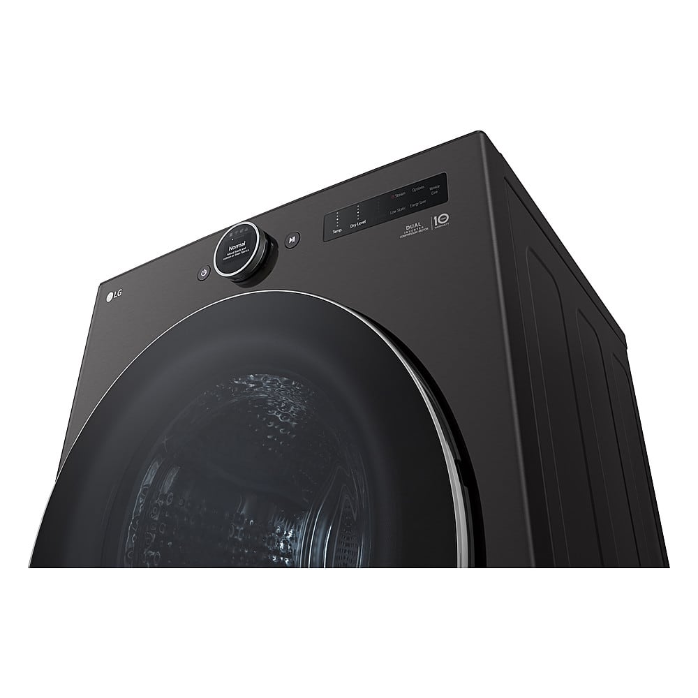 Alt View 13. LG - 7.8 Cu. Ft. Stackable Smart Electric Dryer with Ventless Heat Pump Technology - Black Steel.
