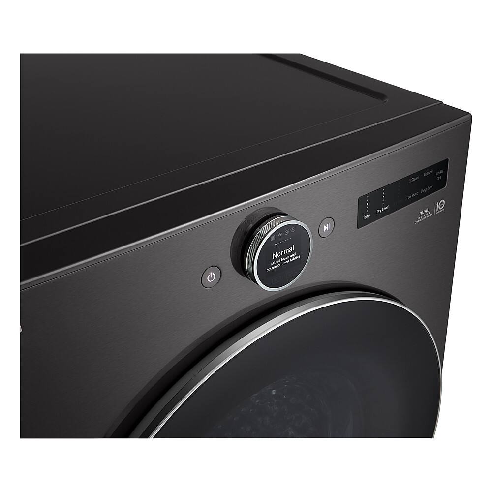 Alt View 16. LG - 7.8 Cu. Ft. Stackable Smart Electric Dryer with Ventless Heat Pump Technology - Black Steel.