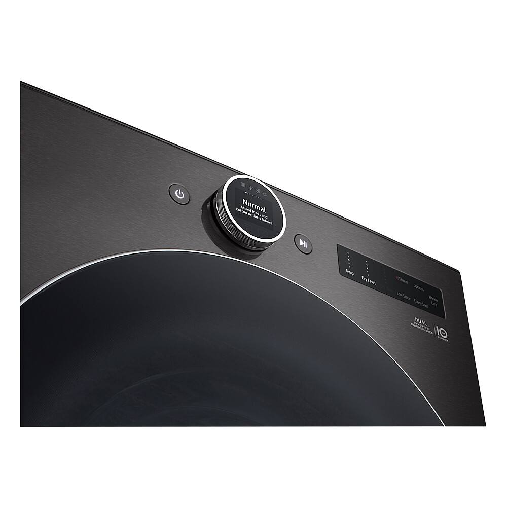 Alt View 18. LG - 7.8 Cu. Ft. Stackable Smart Electric Dryer with Ventless Heat Pump Technology - Black Steel.