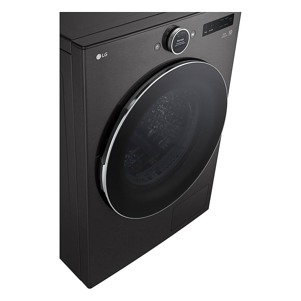 Alt View 20. LG - 7.8 Cu. Ft. Stackable Smart Electric Dryer with Ventless Heat Pump Technology - Black Steel.