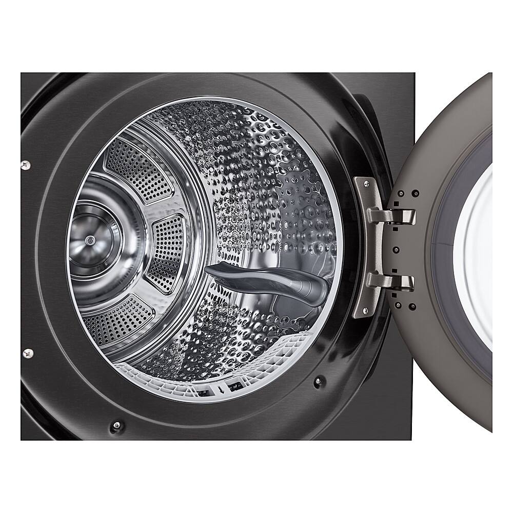 Alt View 21. LG - 7.8 Cu. Ft. Stackable Smart Electric Dryer with Ventless Heat Pump Technology - Black Steel.