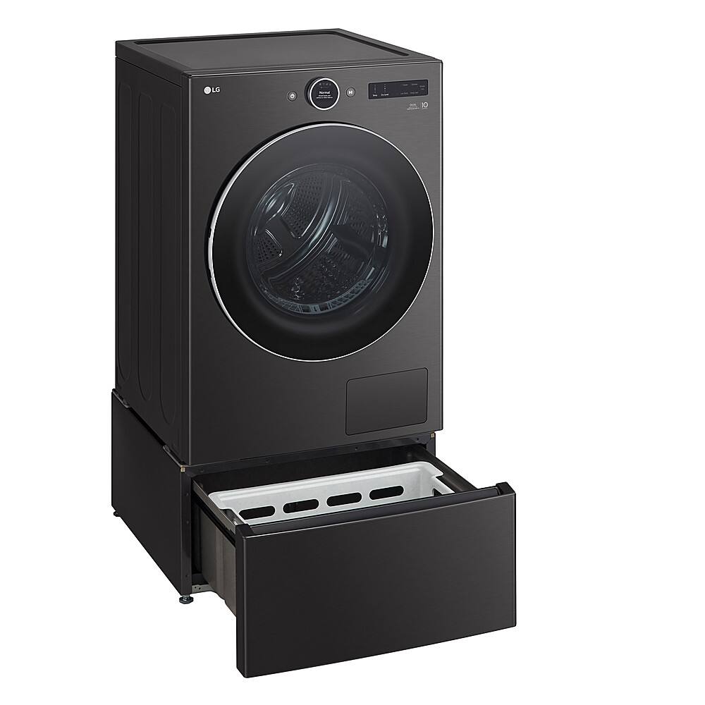 Alt View 26. LG - 7.8 Cu. Ft. Stackable Smart Electric Dryer with Ventless Heat Pump Technology - Black Steel.