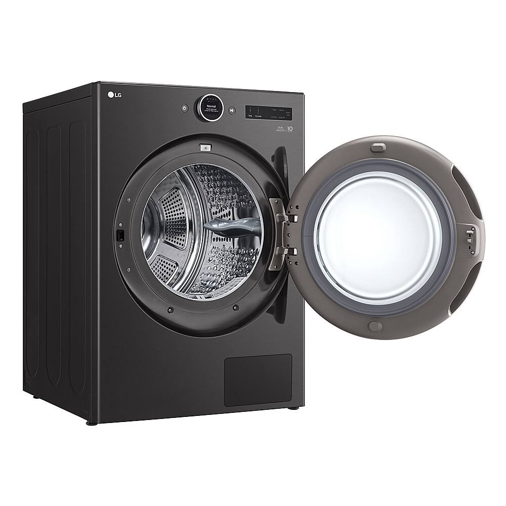 Alt View 6. LG - 7.8 Cu. Ft. Stackable Smart Electric Dryer with Ventless Heat Pump Technology - Black Steel.