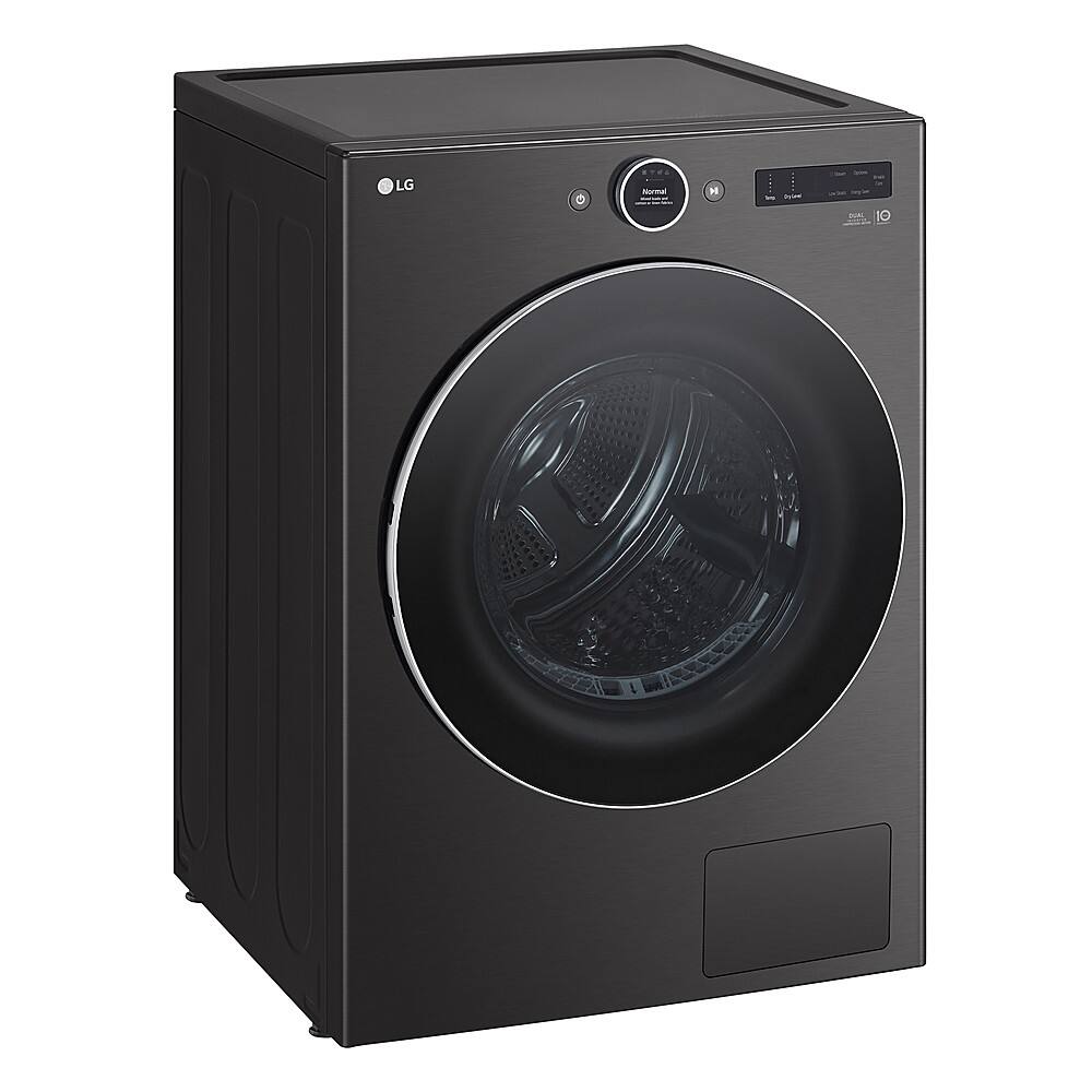 Alt View 11. LG - 7.8 Cu. Ft. Stackable Smart Electric Dryer with Ventless Heat Pump Technology - Black Steel.