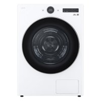 LG - 7.8 Cu. Ft. Stackable Smart Electric Dryer with Ventless Heat Pump Technology - White - Front_Zoom