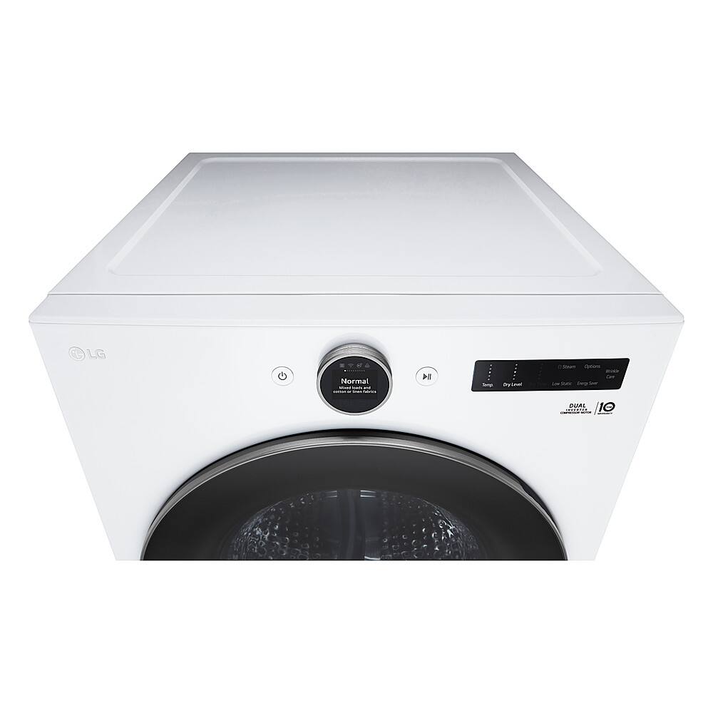 Alt View 13. LG - 7.8 Cu. Ft. Stackable Smart Electric Dryer with Ventless Heat Pump Technology - White.