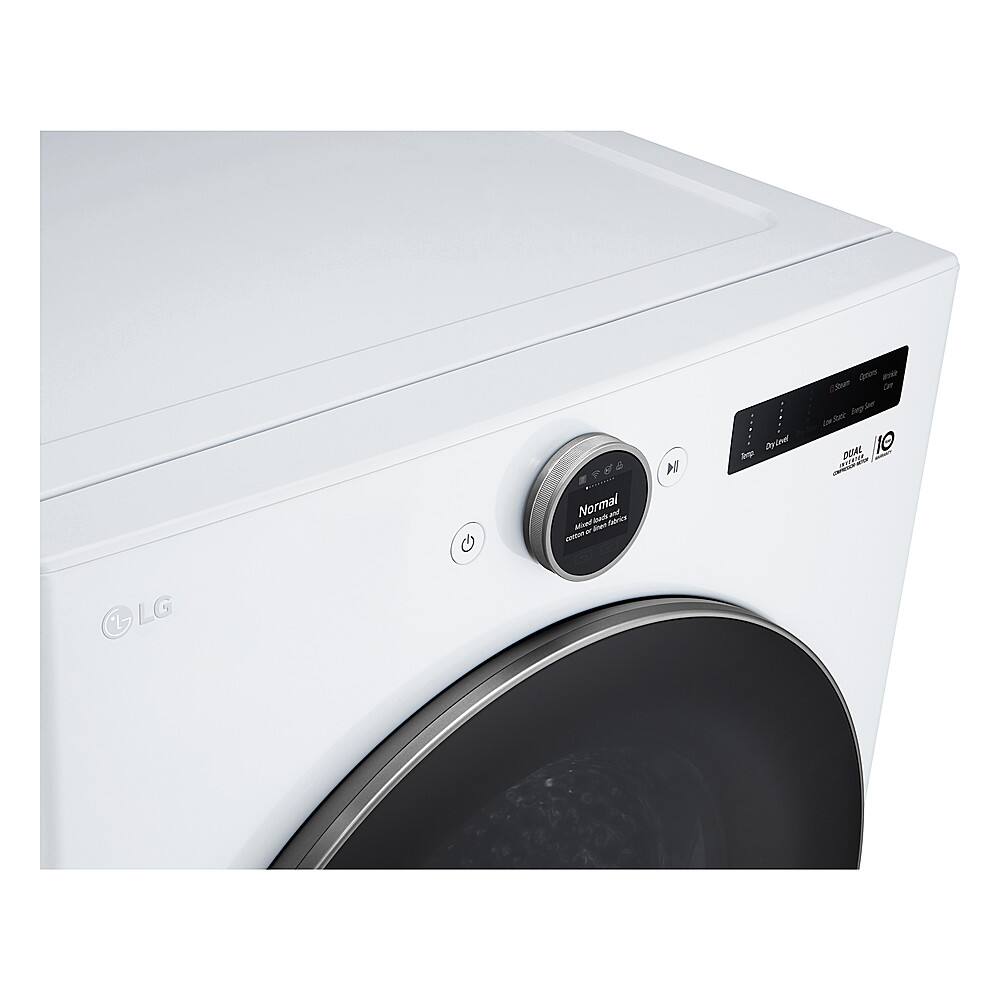 Alt View 14. LG - 7.8 Cu. Ft. Stackable Smart Electric Dryer with Ventless Heat Pump Technology - White.