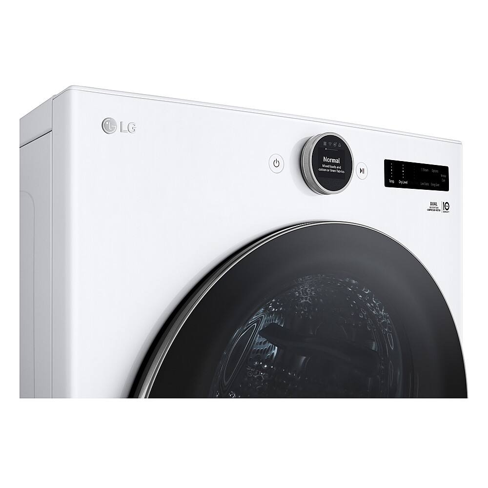 Alt View 15. LG - 7.8 Cu. Ft. Stackable Smart Electric Dryer with Ventless Heat Pump Technology - White.